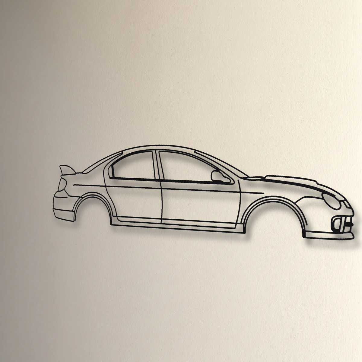 Dodge Neon SRT-4 floating mount drop-shadow detail