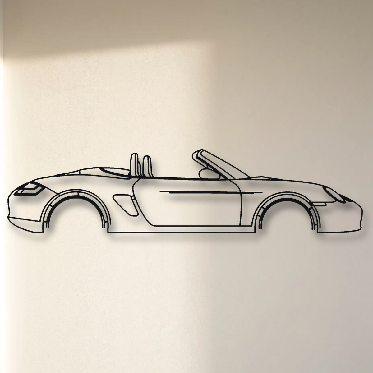 Porsche Boxster 987.1 floating mount drop-shadow detail