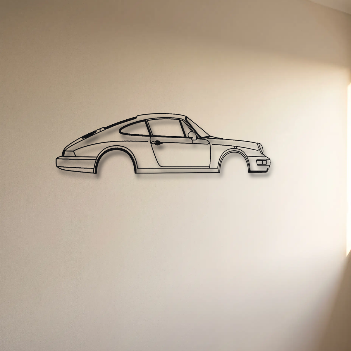 Porsche 911 Carrera 964 floating mount drop-shadow detail