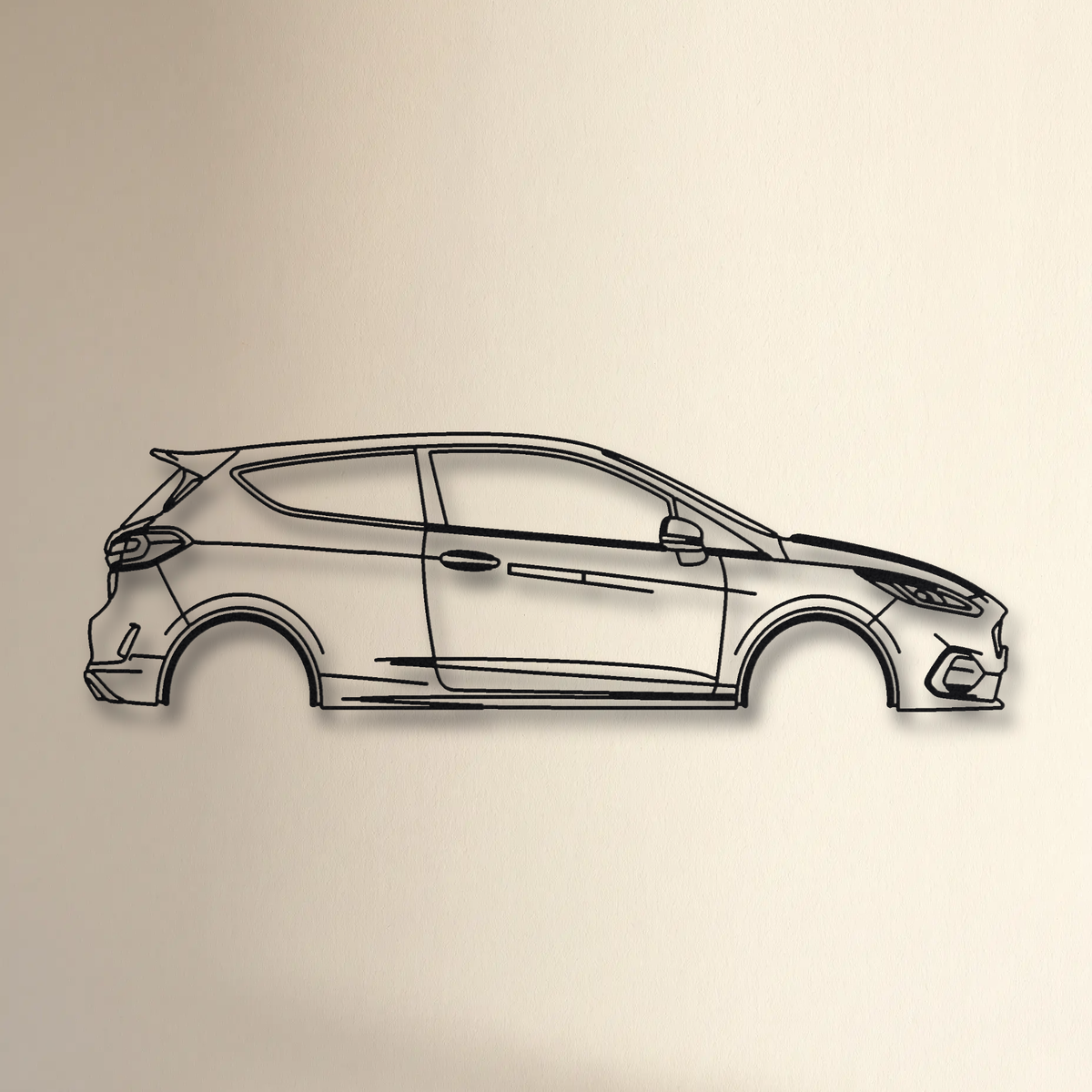 Ford Fiesta ST MK8 floating mount drop-shadow detail