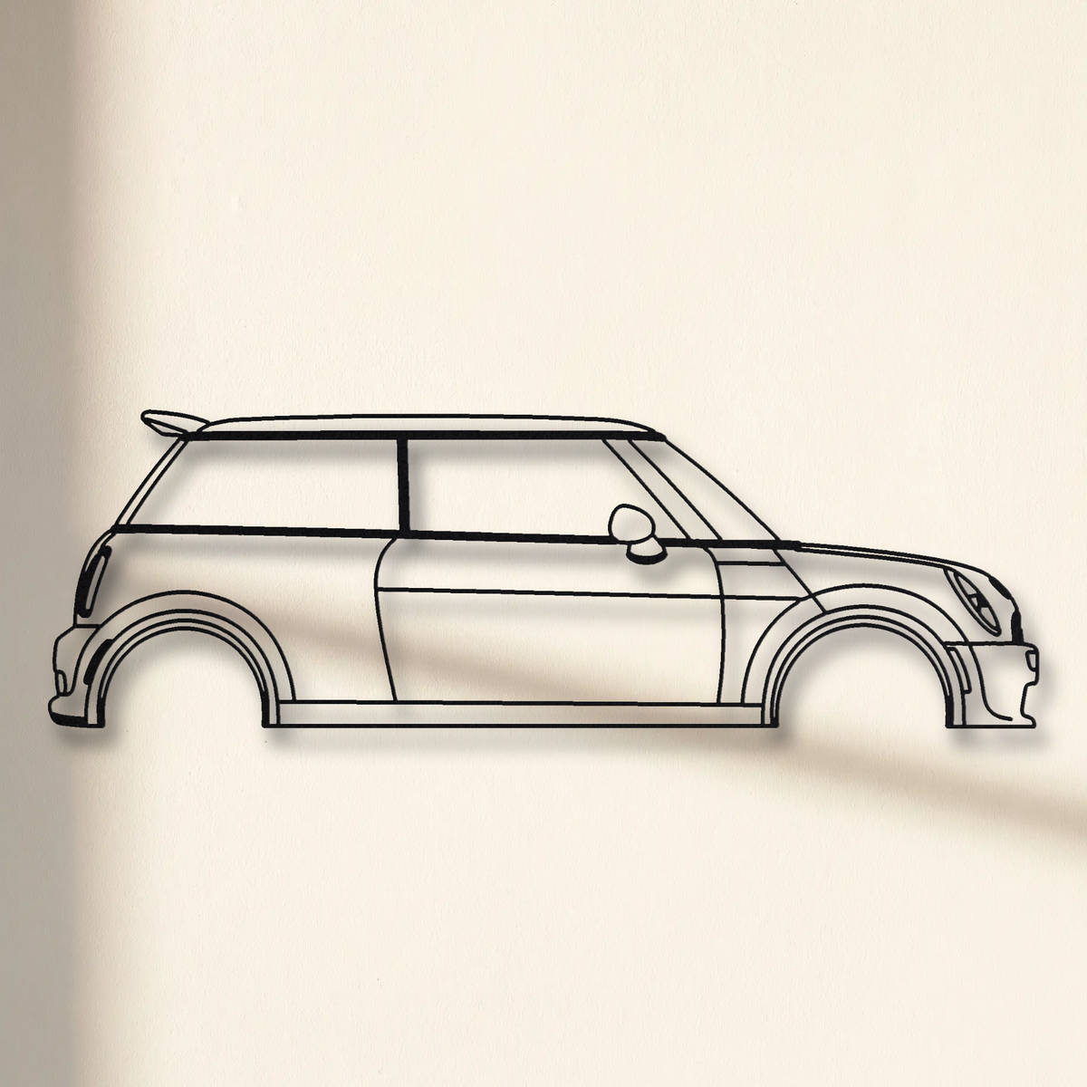 Mini Cooper S John Cooper Works GP R53 floating mount drop-shadow detail