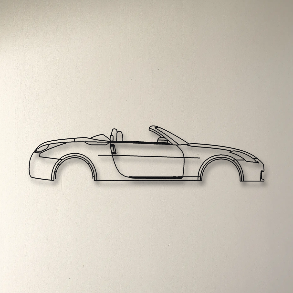 Nissan 350Z Roadster Z33 floating mount drop-shadow detail
