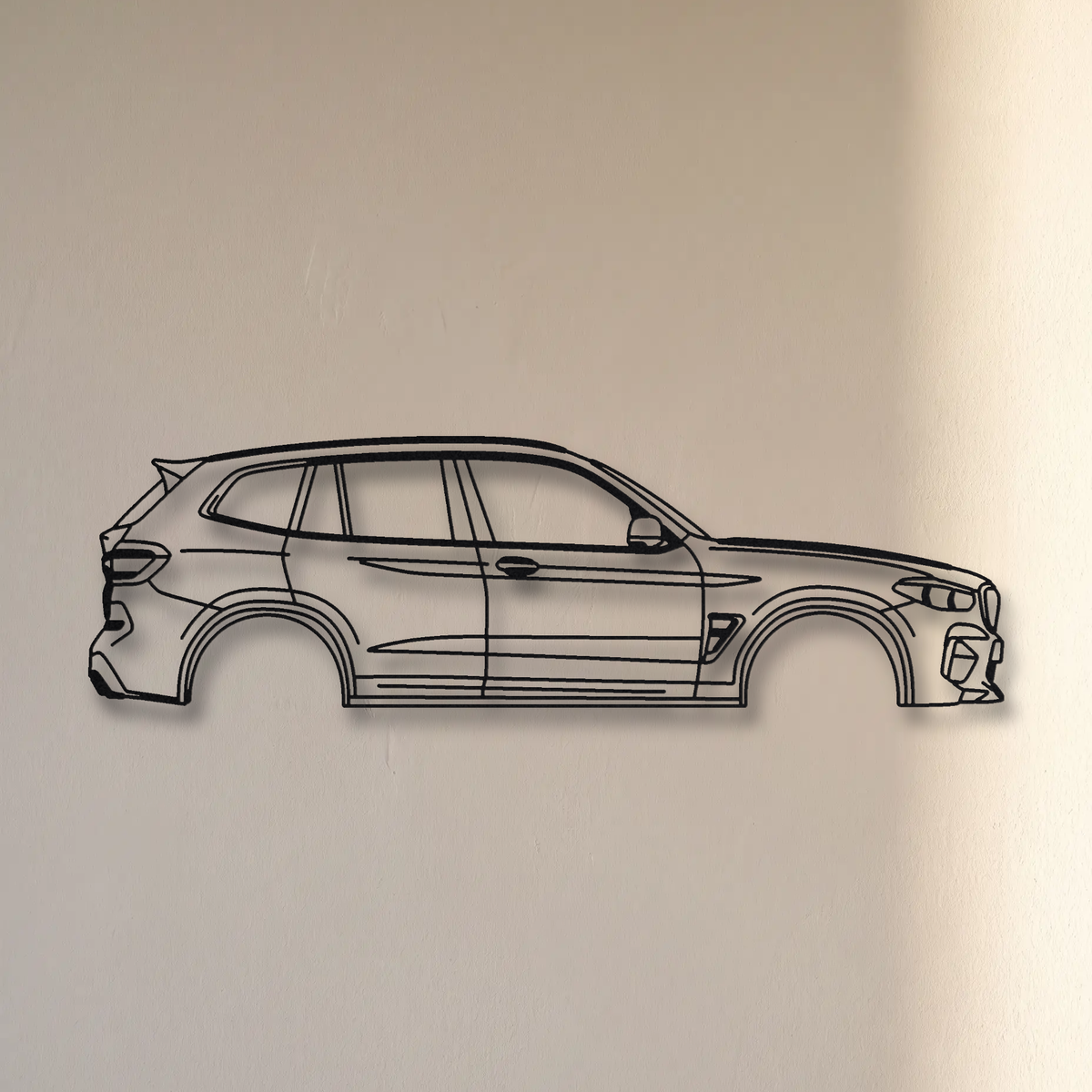 BMW X3M F97 floating mount drop-shadow detail