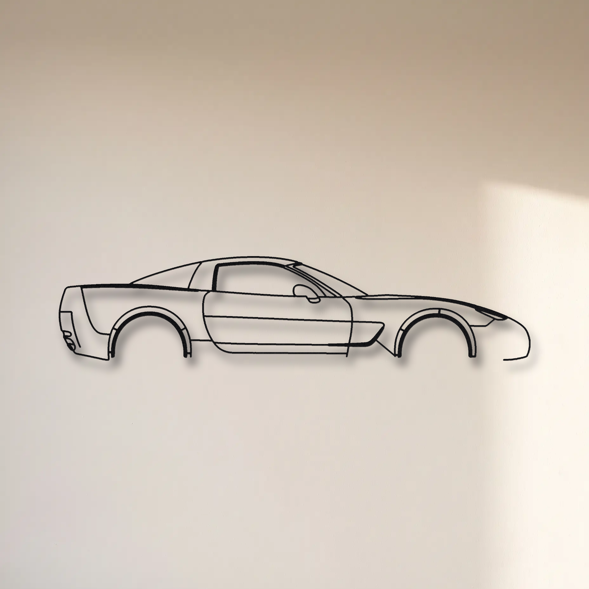 Chevrolet Corvette C5 floating mount drop-shadow detail
