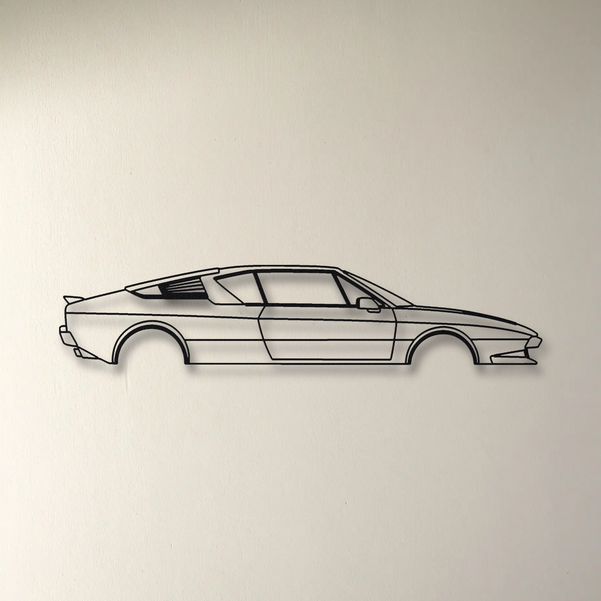 Lamborghini Jalpa floating mount drop-shadow detail