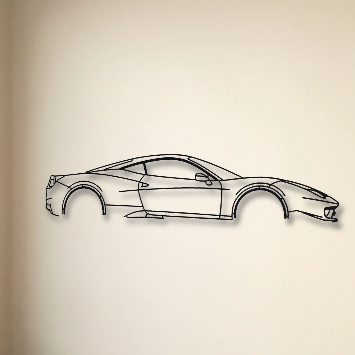 Ferrari 458 Italia floating mount drop-shadow detail