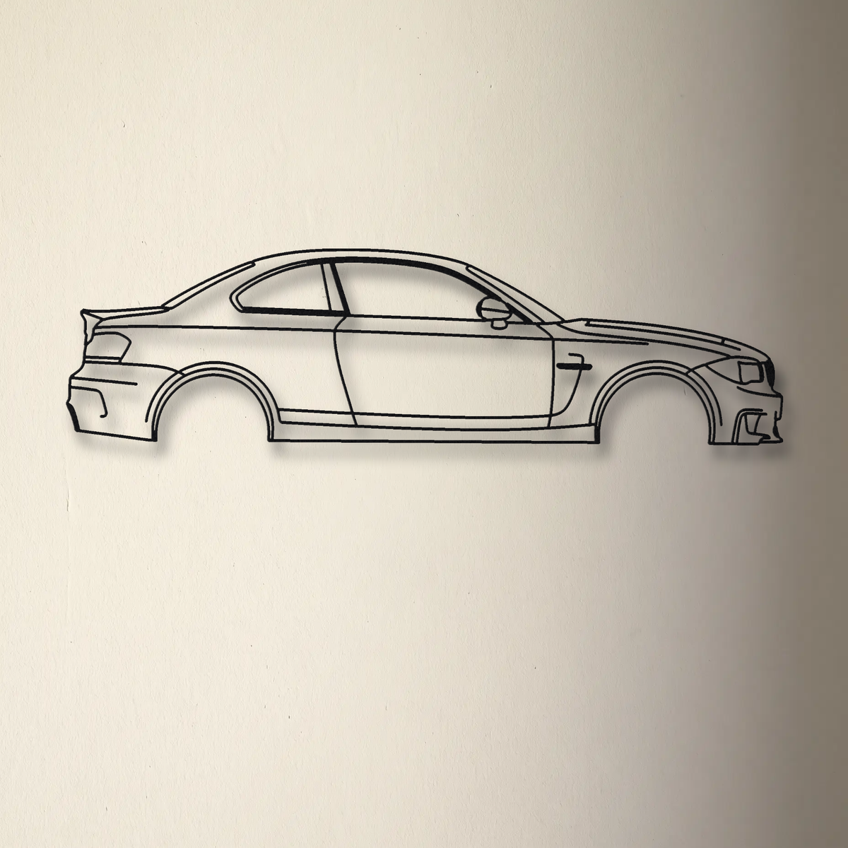 BMW 1 Series M Coupe E82 floating mount drop-shadow detail