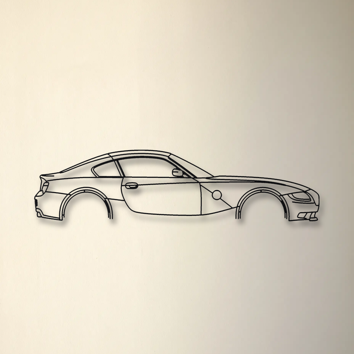 BMW Z4 M Coupe E86 floating mount drop-shadow detail