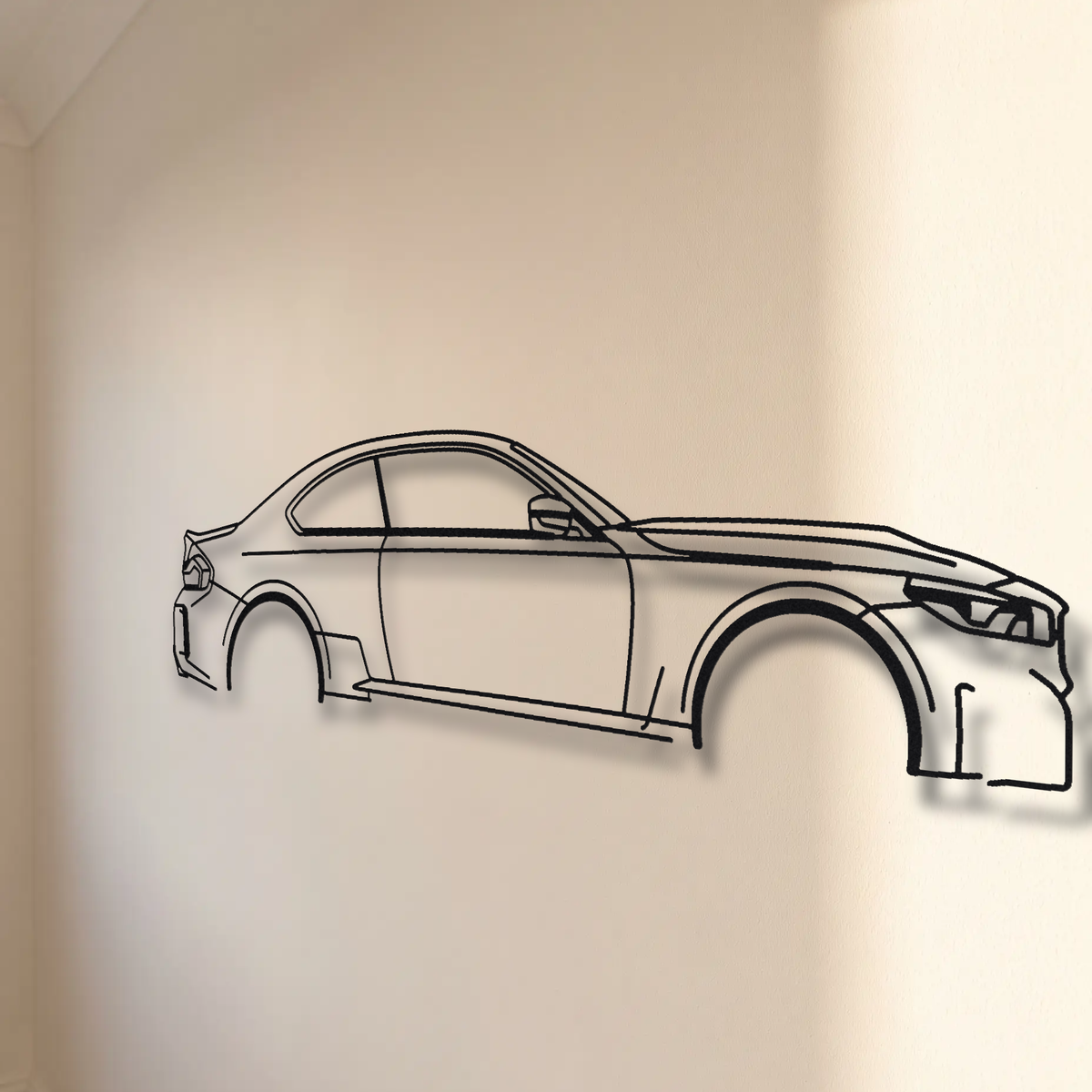 BMW M2 G87 floating mount drop-shadow detail