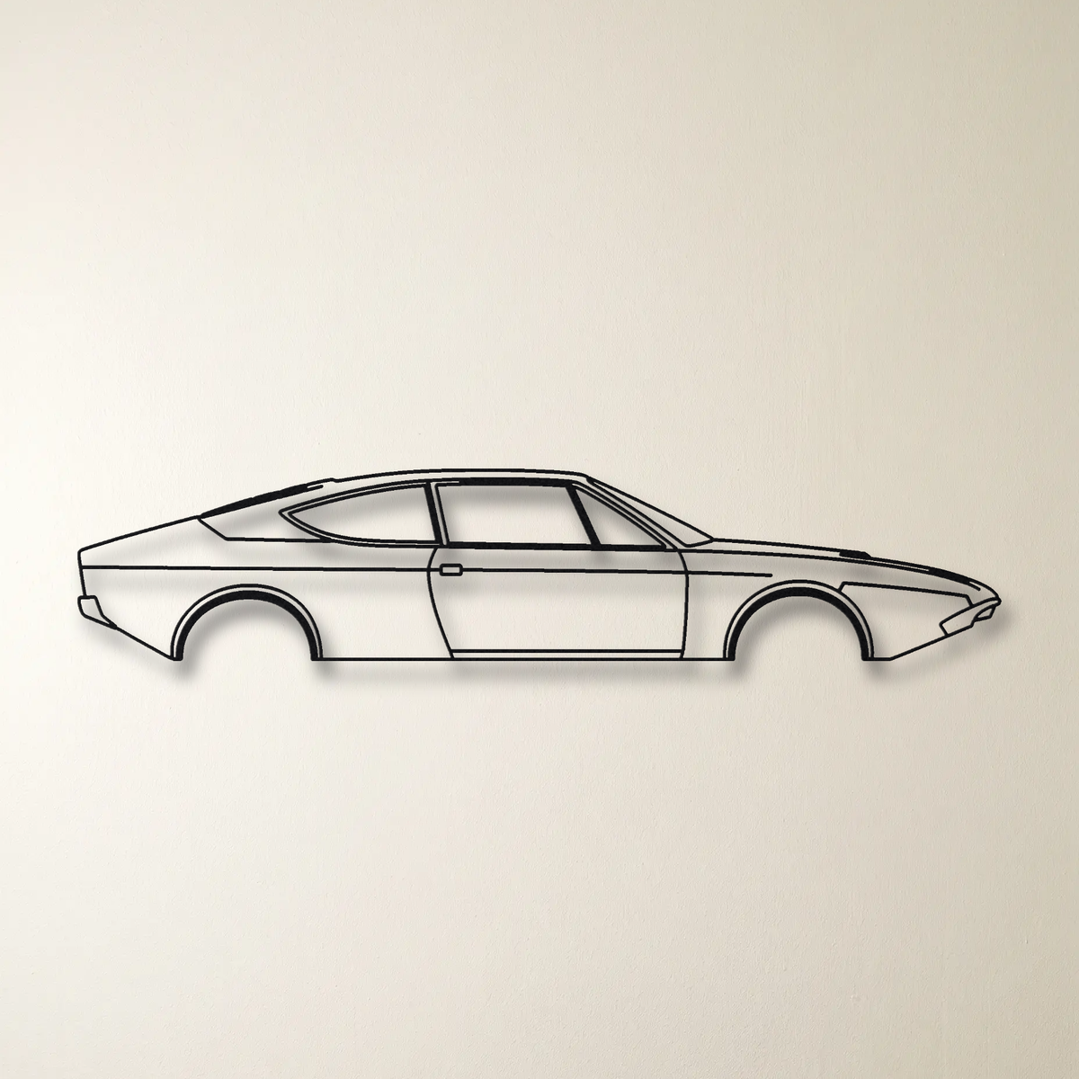 Lamborghini Urraco floating mount drop-shadow detail
