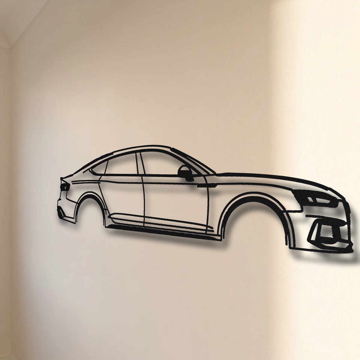 2019- Audi RS5 Sportback B9 floating mount drop-shadow detail