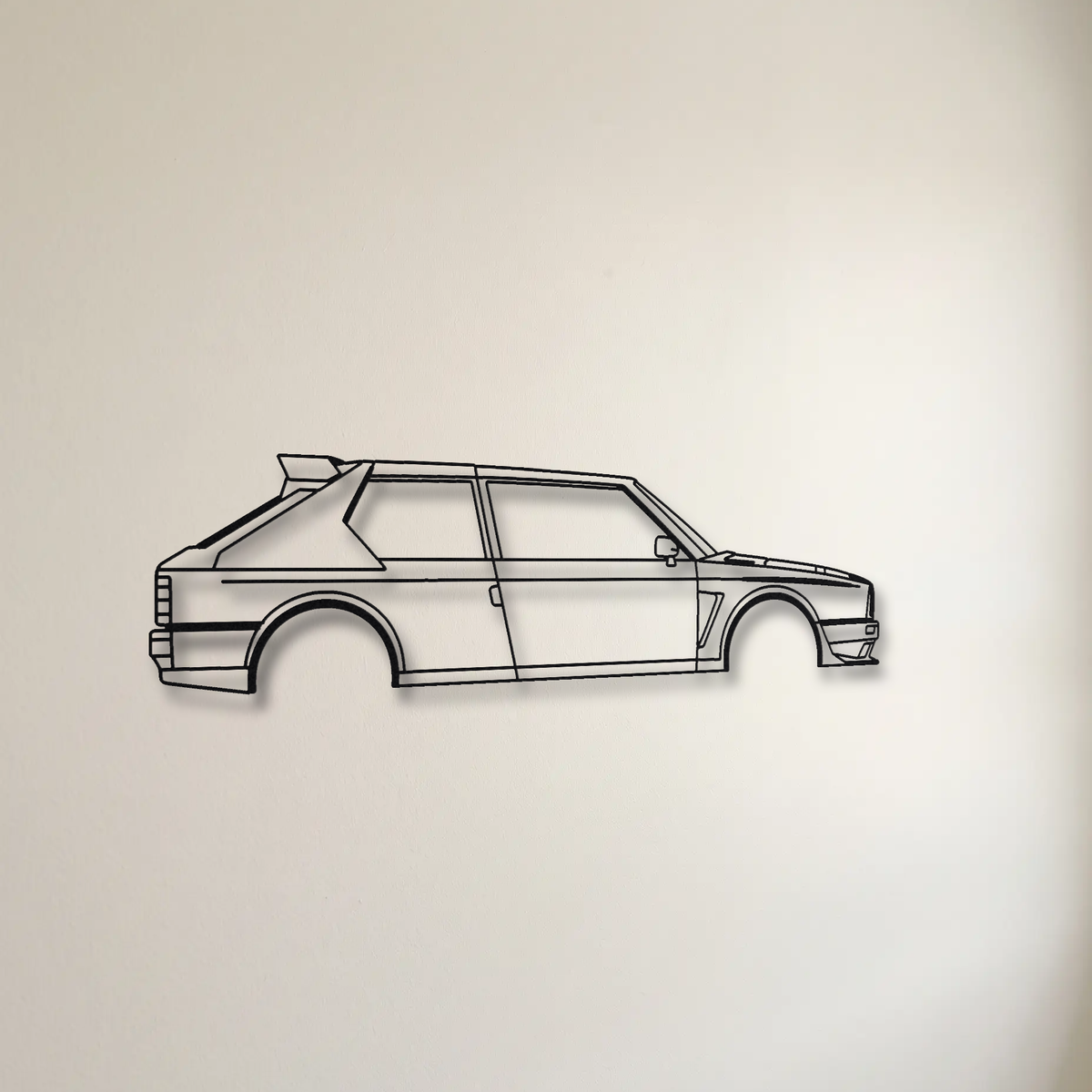Lancia Delta S4 Stradale floating mount drop-shadow detail