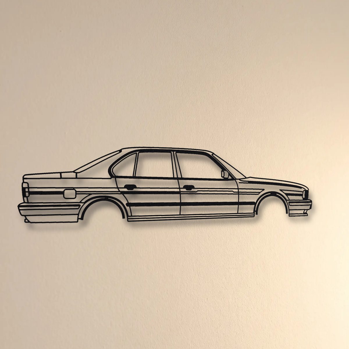 Alpina B10 Bi-Turbo E34 floating mount drop-shadow detail
