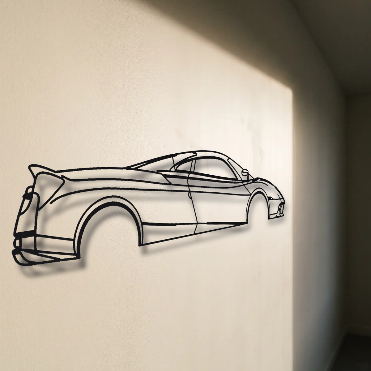 Pagani Huayra Codalunga floating mount drop-shadow detail