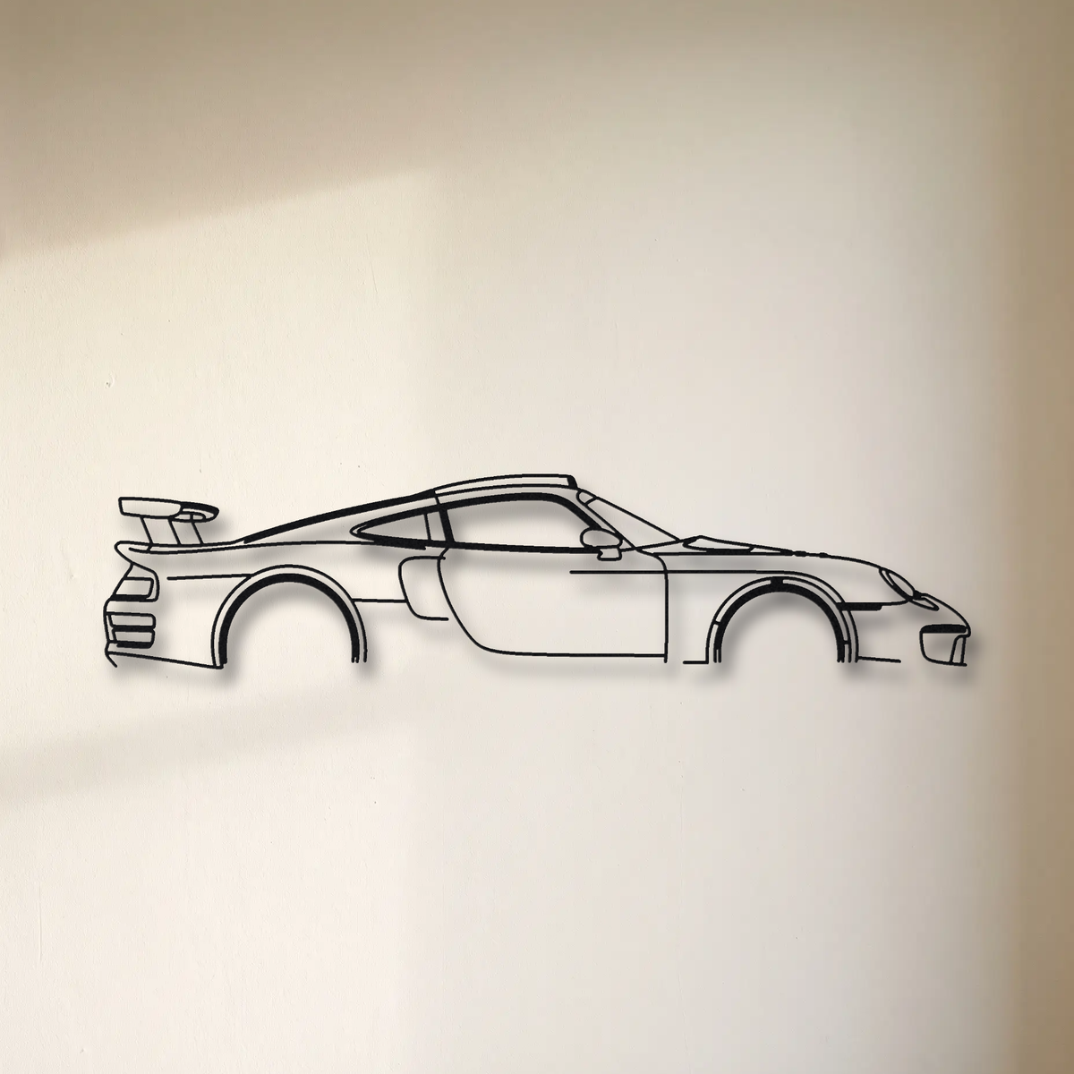 Porsche 911 GT1 Straßenversion floating mount drop-shadow detail