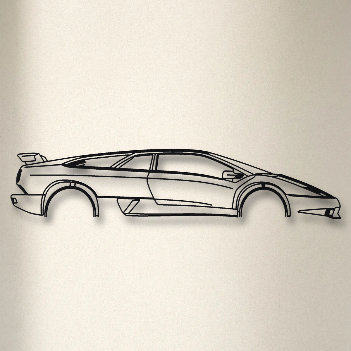 Lamborghini Diablo SV floating mount drop-shadow detail