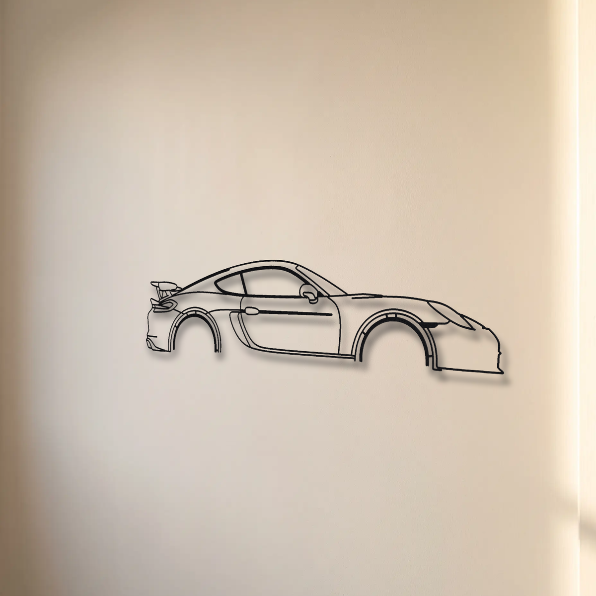 Porsche Cayman GT4 981 floating mount drop-shadow detail