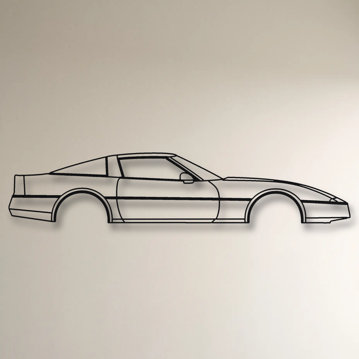 Chevrolet Corvette C4 floating mount drop-shadow detail