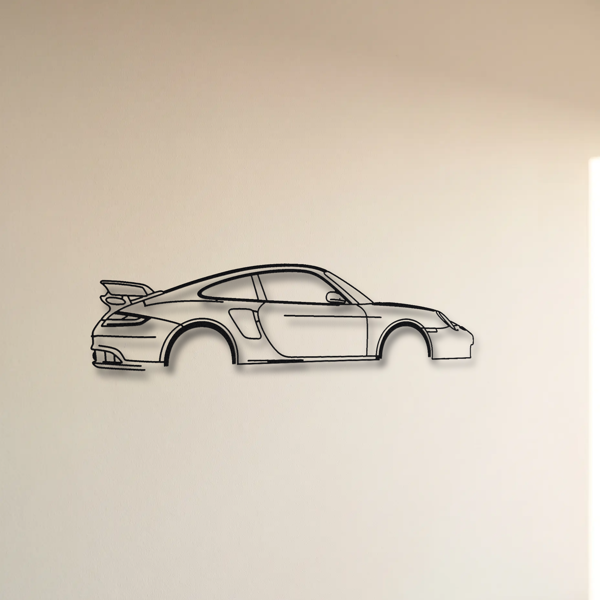Porsche 911 GT2 997 floating mount drop-shadow detail
