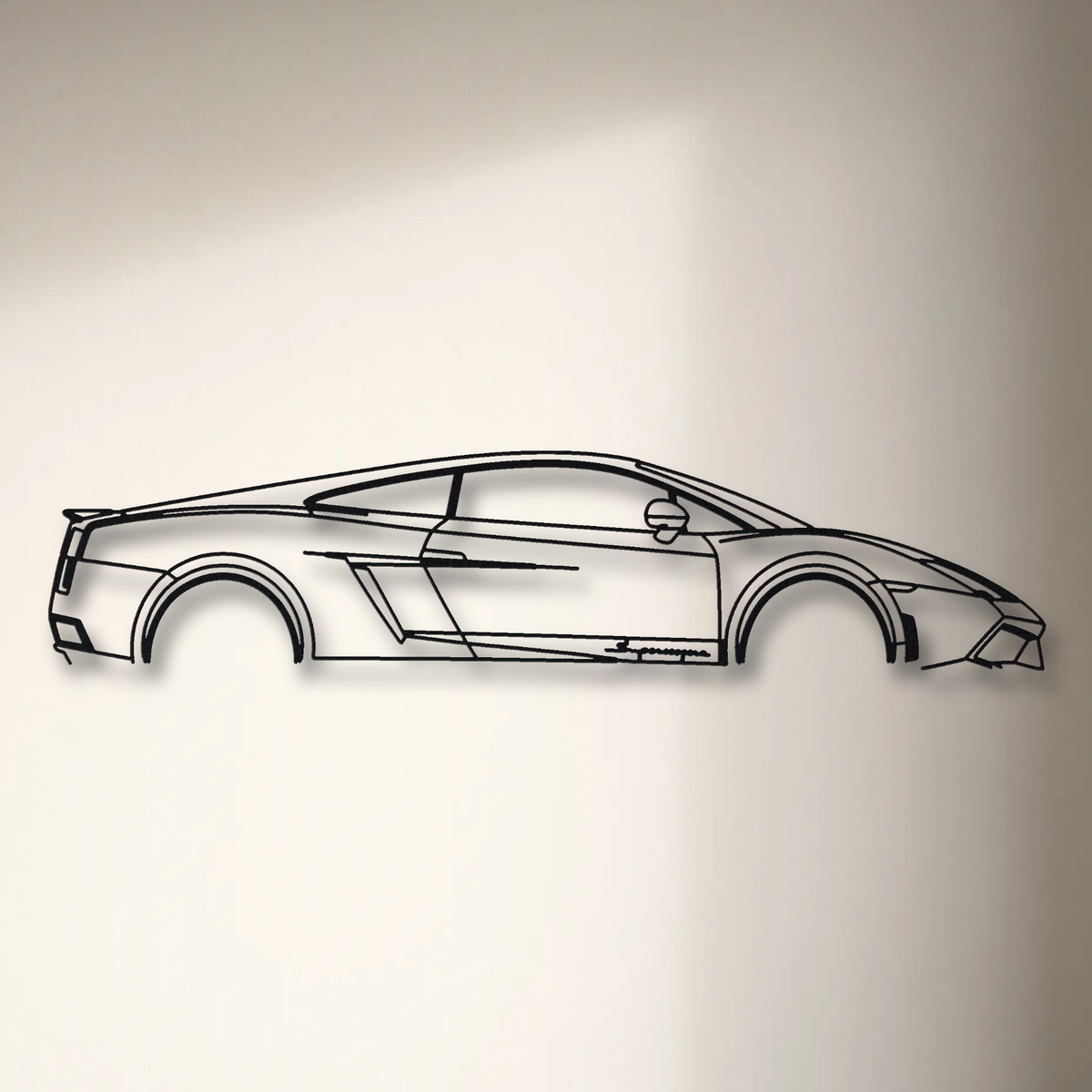 Lamborghini Gallardo Superleggera floating mount drop-shadow detail