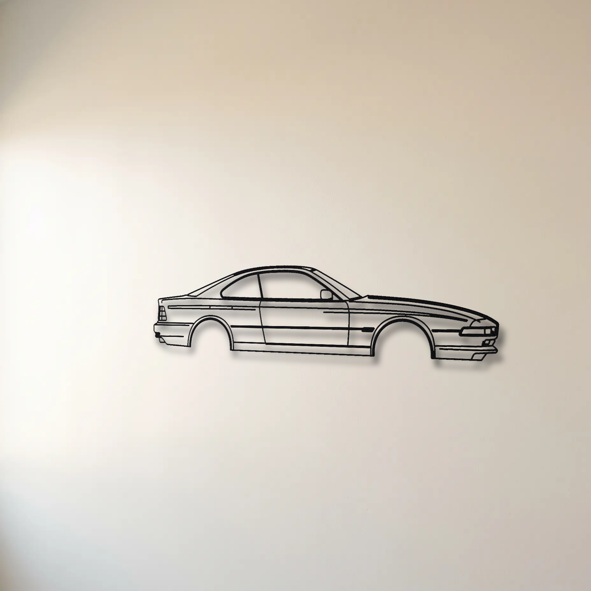 BMW 850CSi E31 floating mount drop-shadow detail