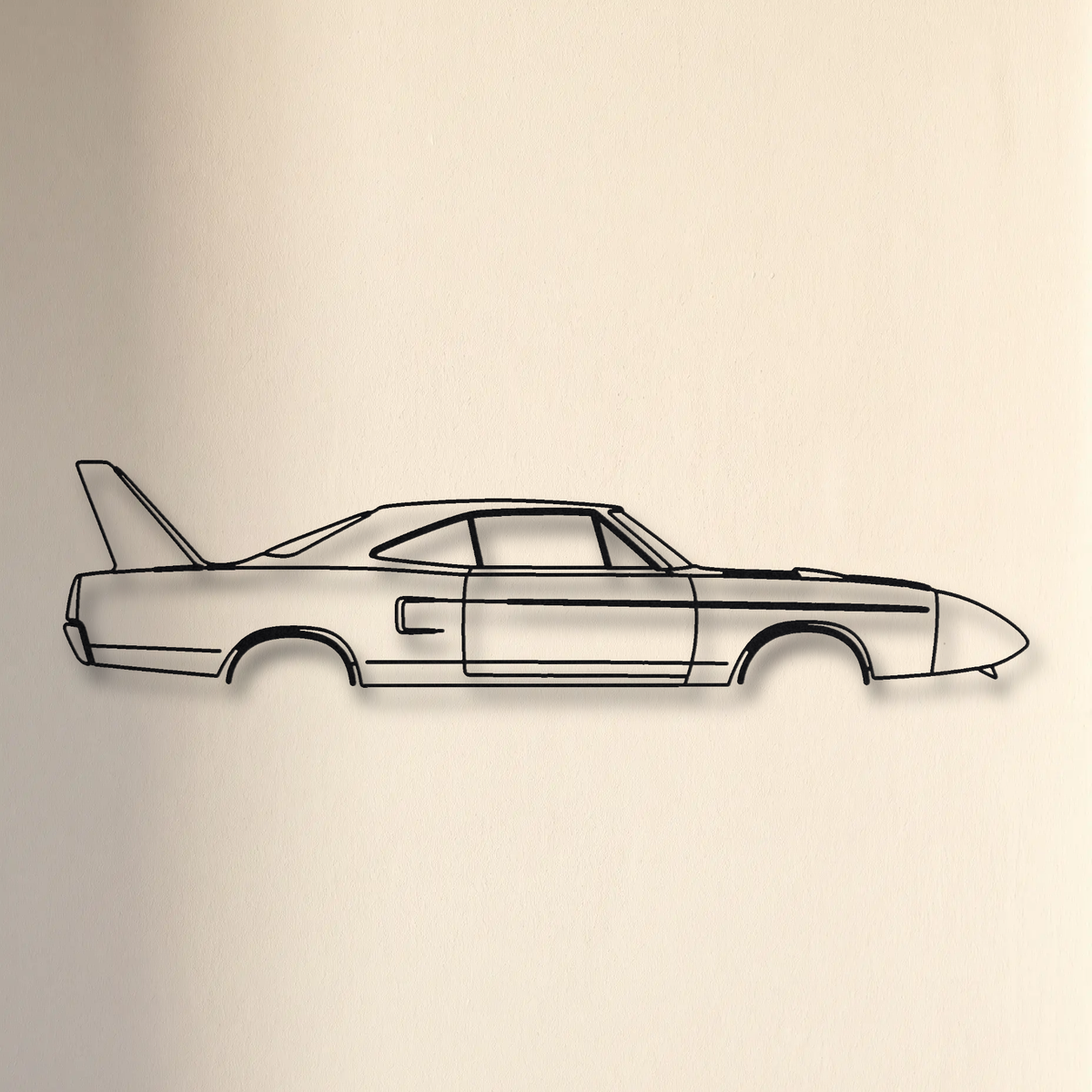 Plymouth Superbird floating mount drop-shadow detail