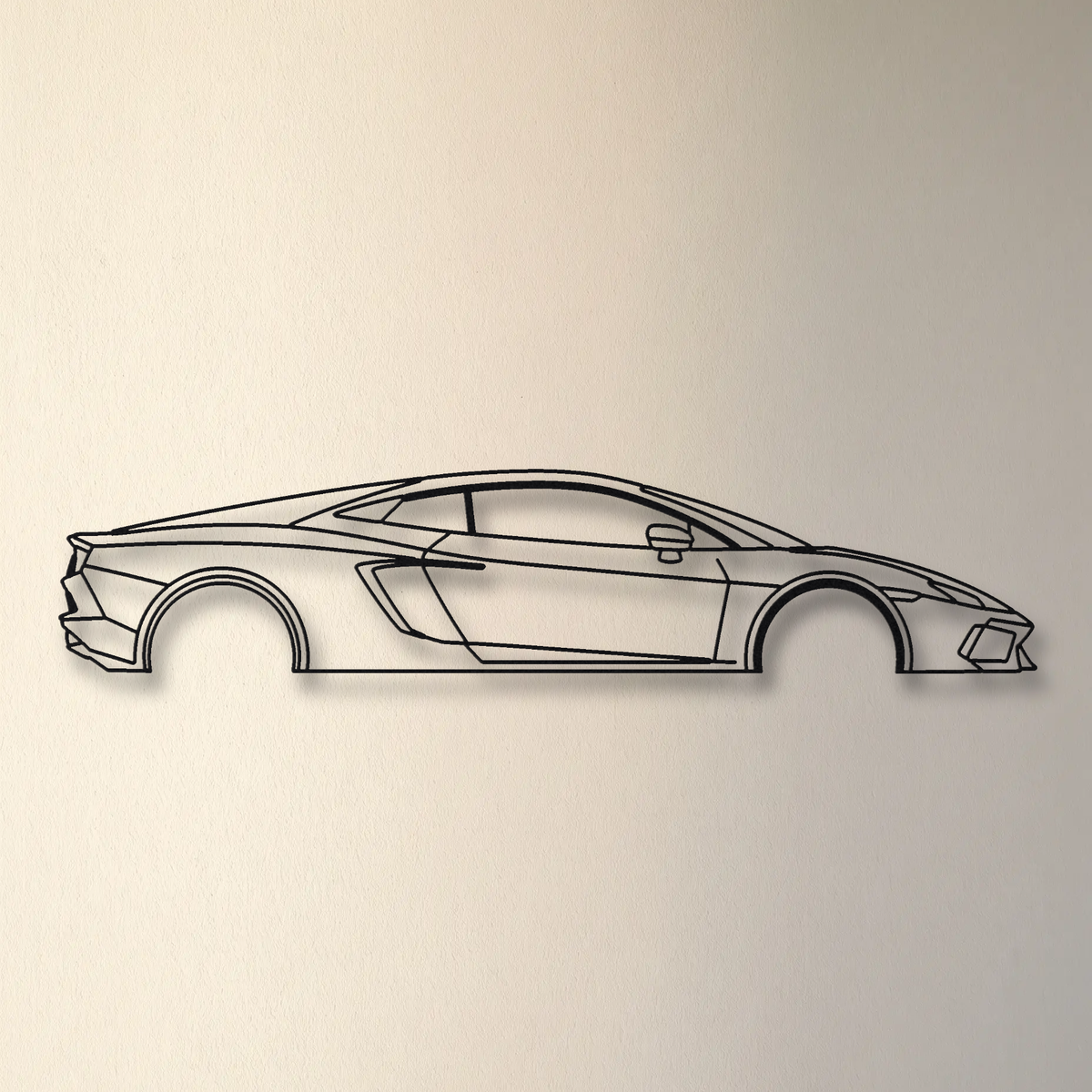 Lamborghini Silhouette floating mount drop-shadow detail