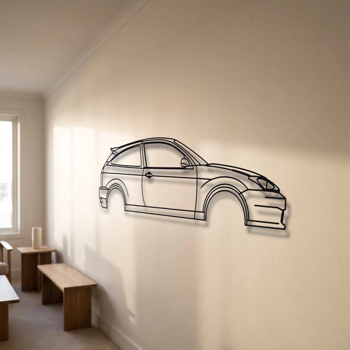 Ford SVT Focus floating mount drop-shadow detail