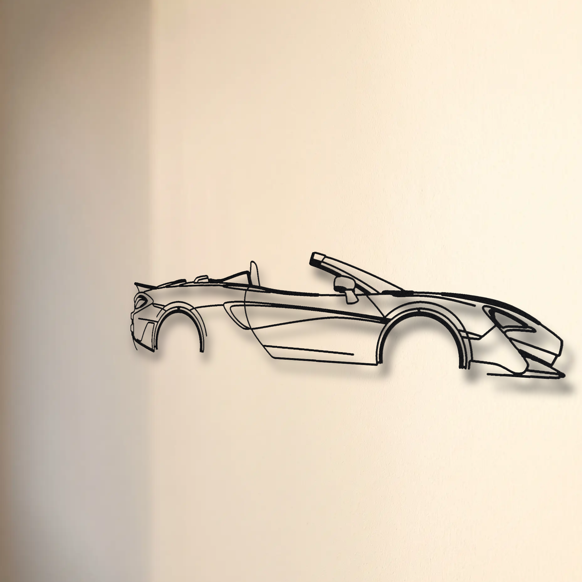 McLaren 600LT Spider floating mount drop-shadow detail