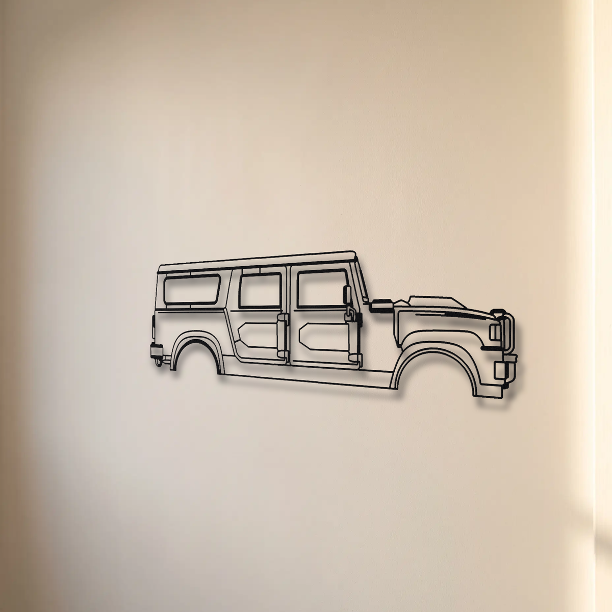 Hummer H1 floating mount drop-shadow detail