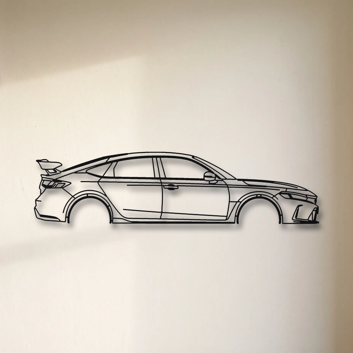 Honda Civic Type R FL5 floating mount drop-shadow detail
