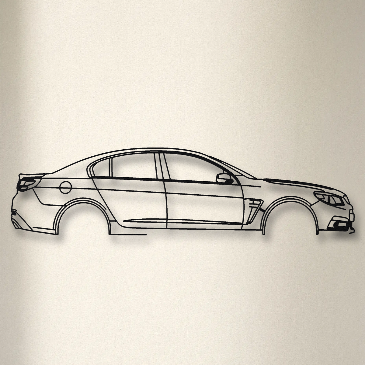 2014-2017 Chevrolet SS Sedan floating mount drop-shadow detail