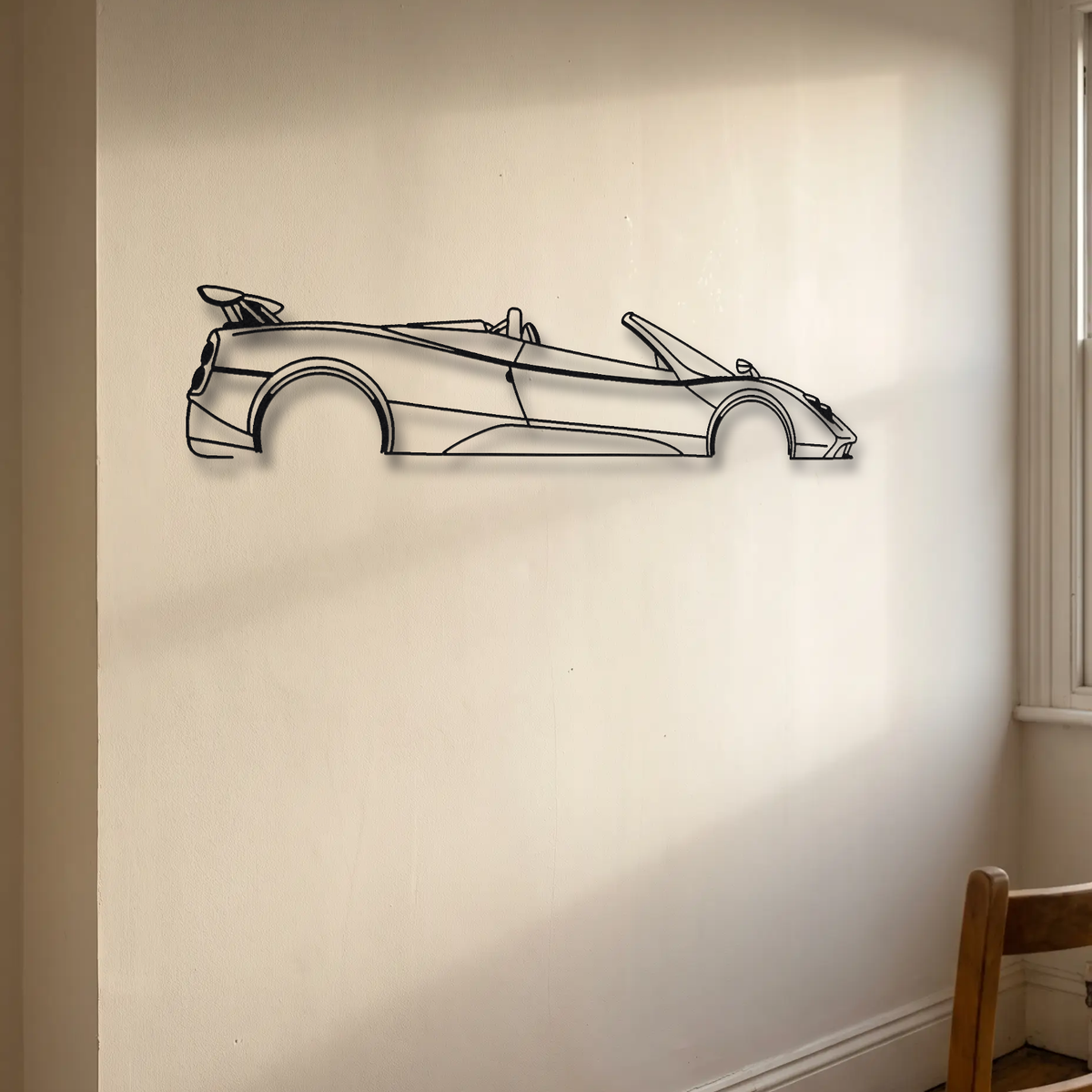 Pagani Zonda F Roadster floating mount drop-shadow detail