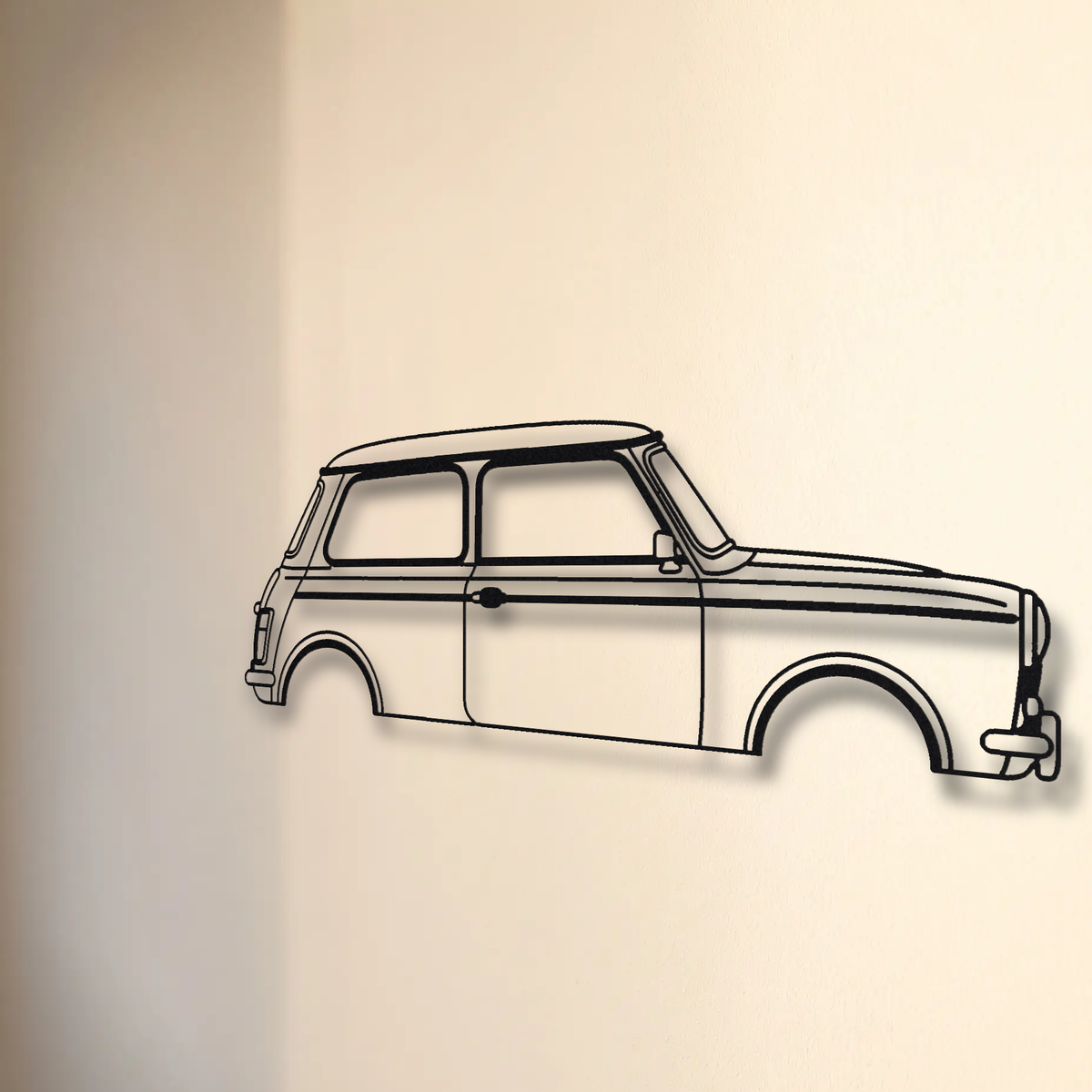 Mini Cooper S MK1/MK2 floating mount drop-shadow detail