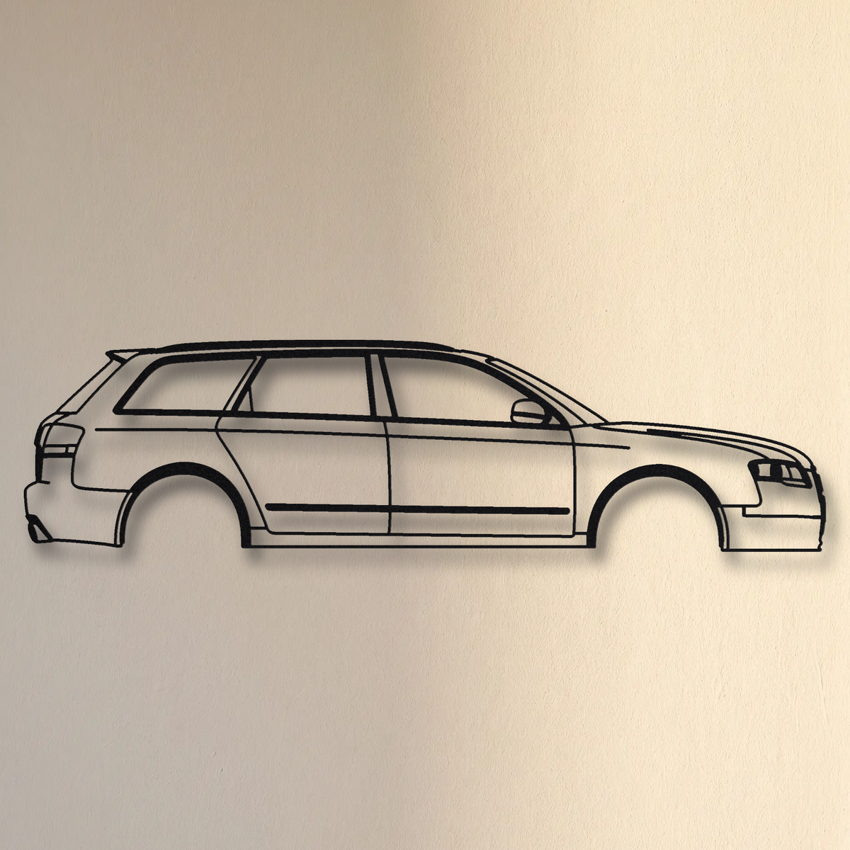 Audi RS4 B7 floating mount drop-shadow detail
