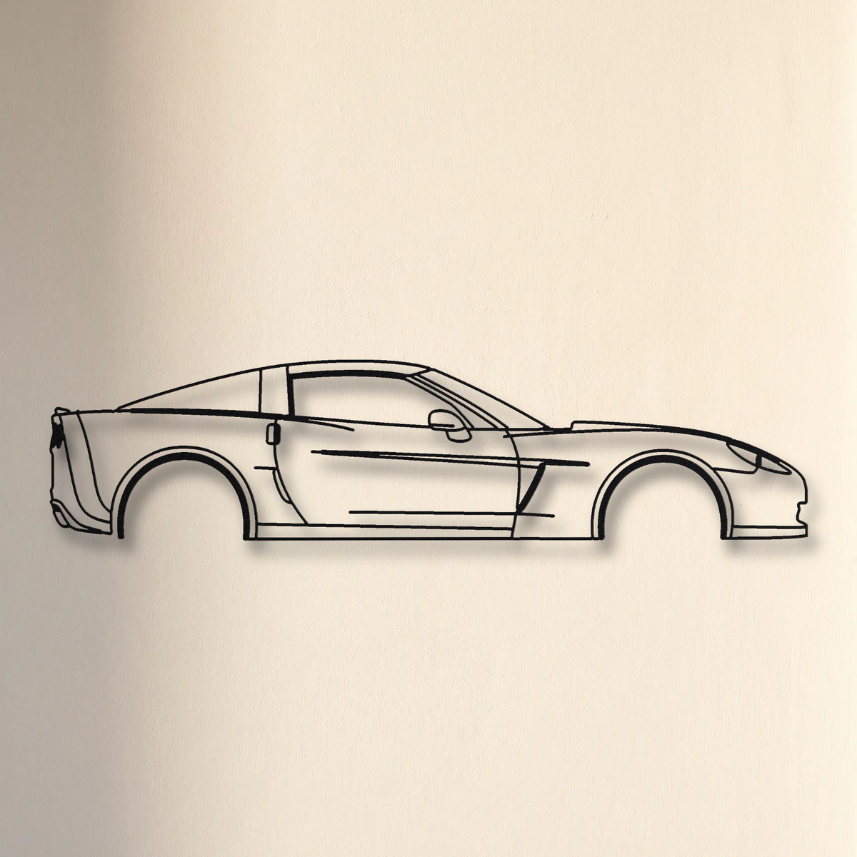 Chevrolet Corvette Z06 C6 floating mount drop-shadow detail