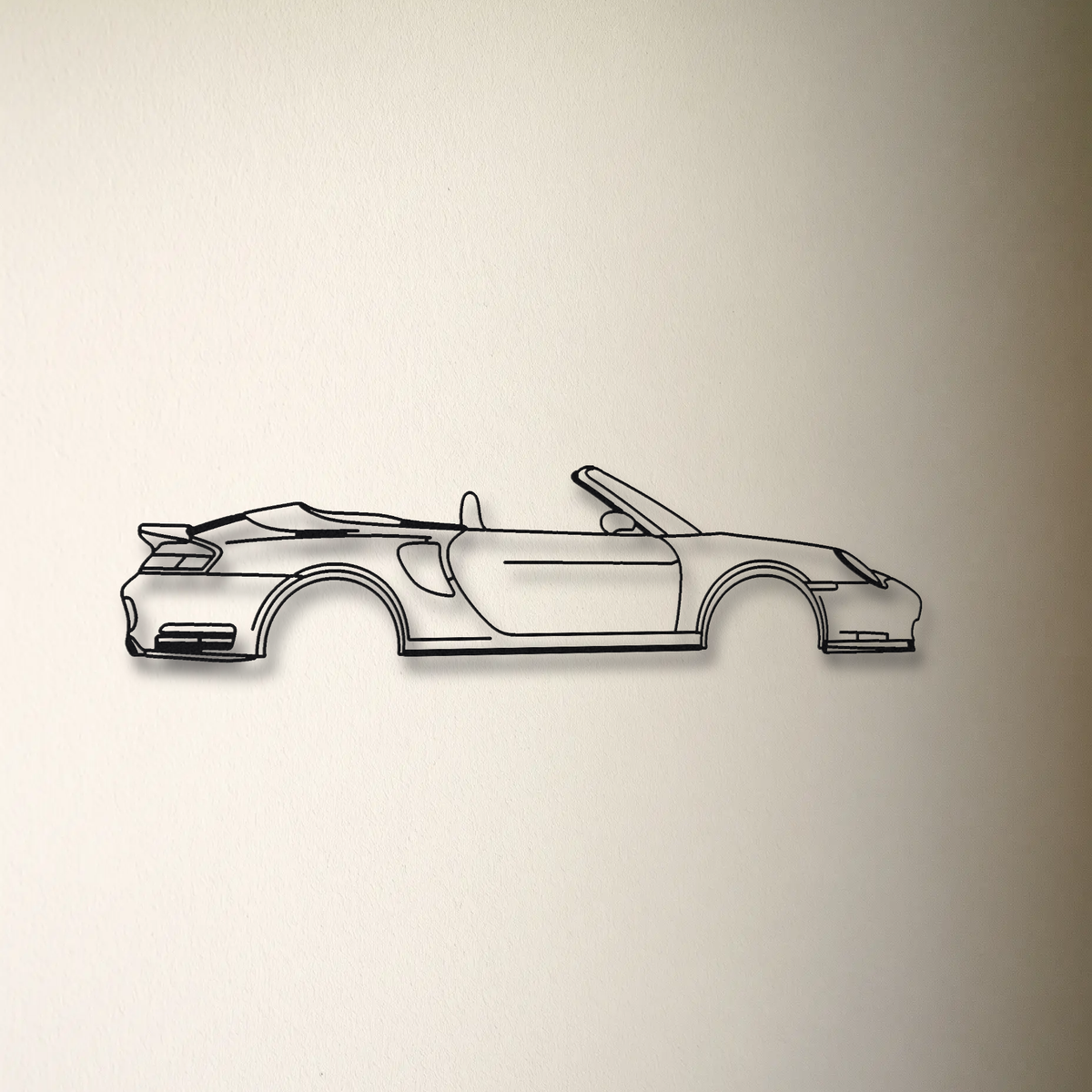Porsche 911 Turbo Cabriolet 996 floating mount drop-shadow detail