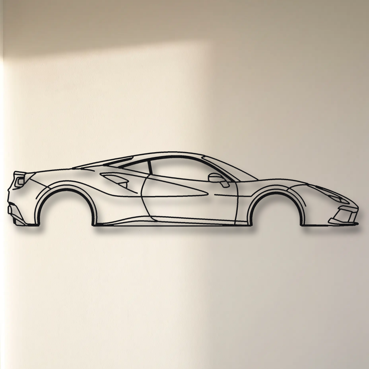 Ferrari 488 GTB floating mount drop-shadow detail