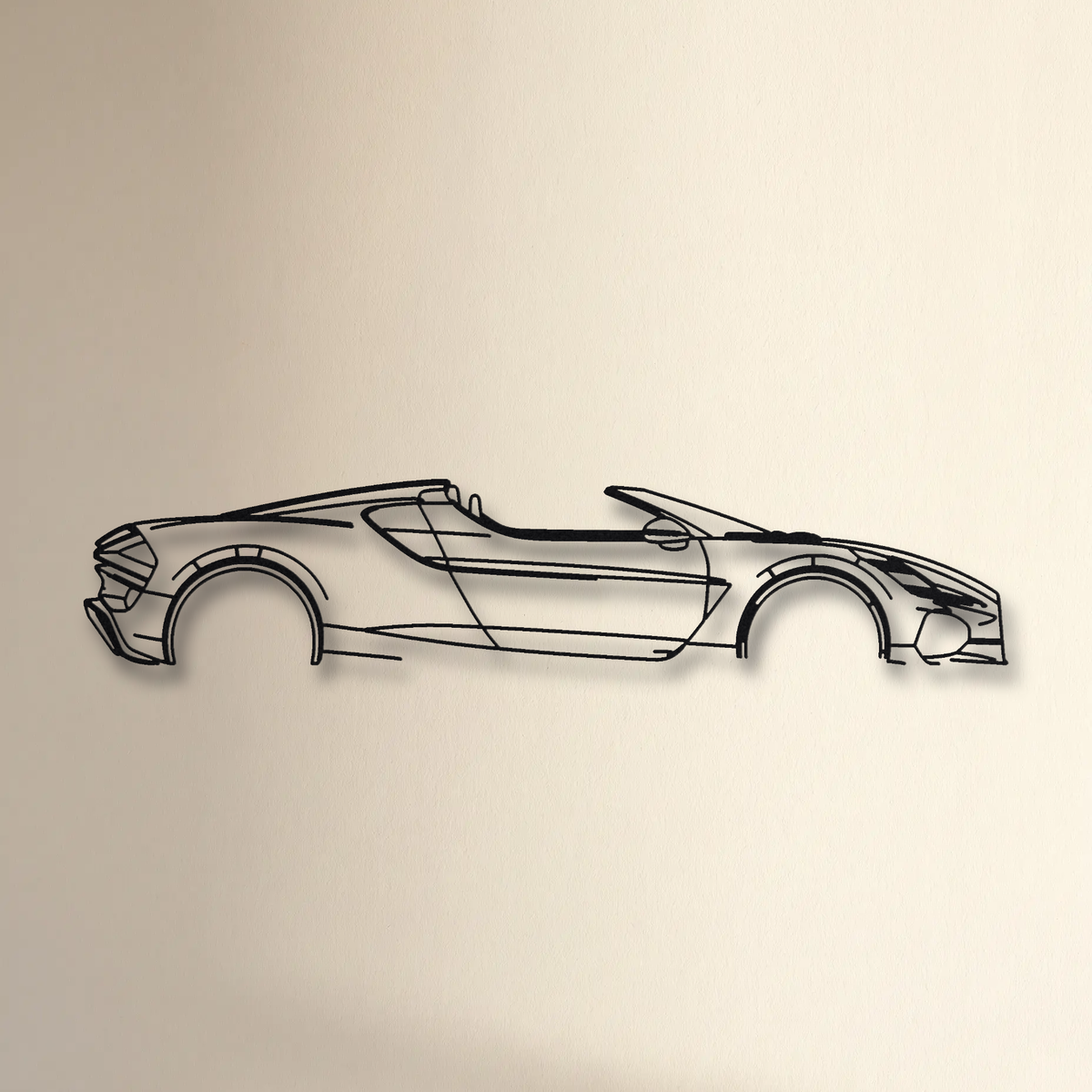 Bugatti W16 Mistral floating mount drop-shadow detail