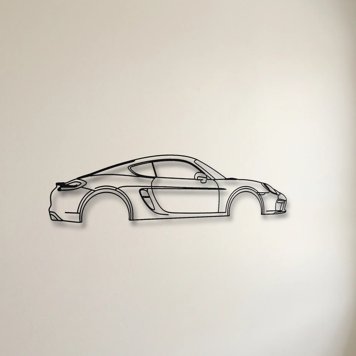 Porsche Cayman 981 floating mount drop-shadow detail