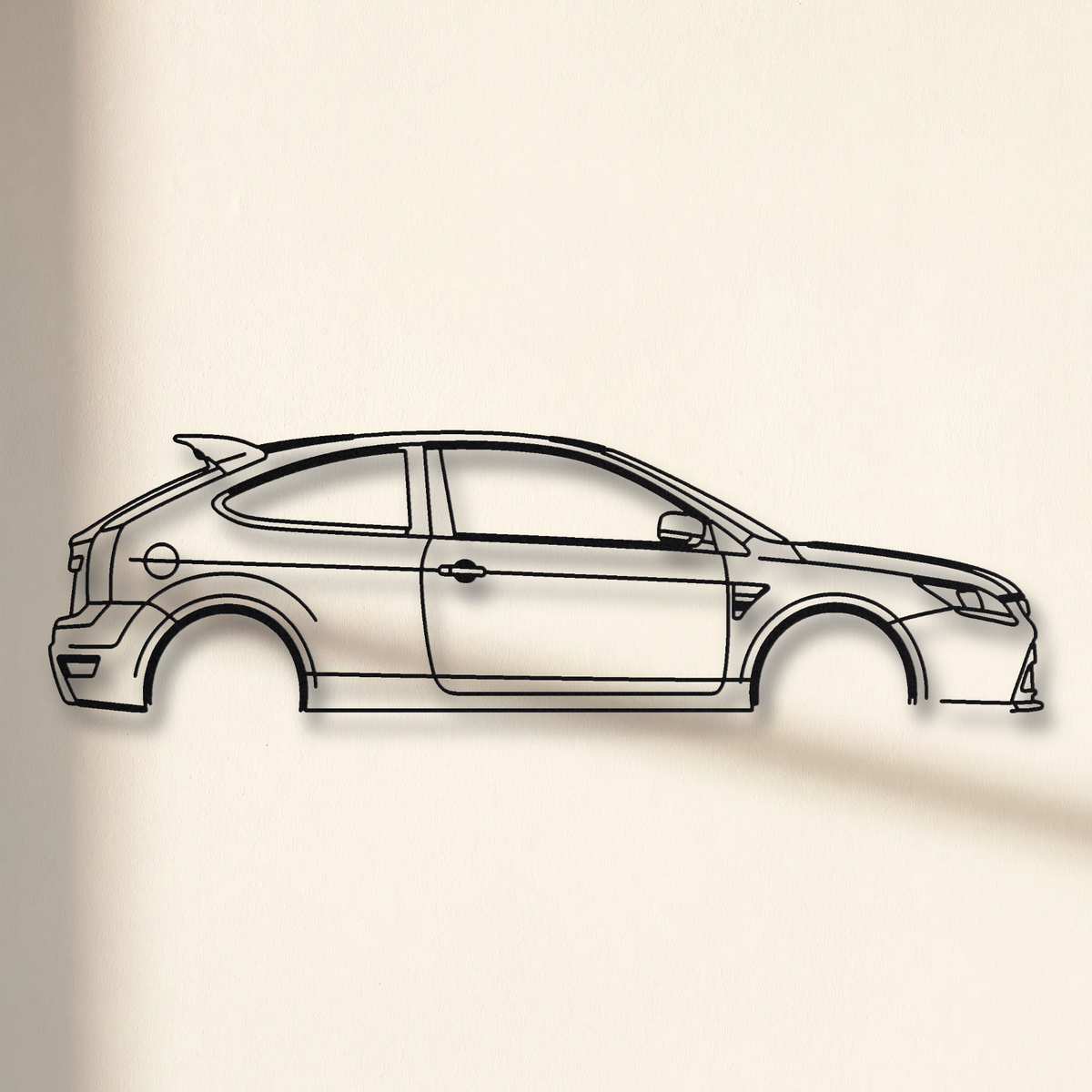 Ford Focus RS MK2 floating mount drop-shadow detail
