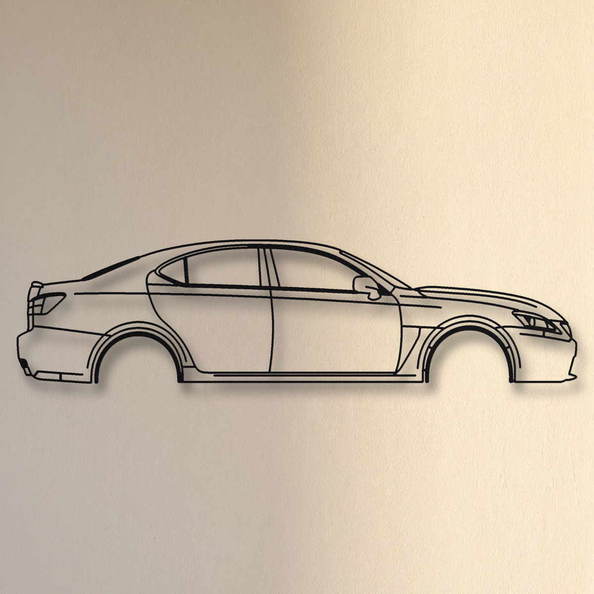 Lexus IS F USE20 floating mount drop-shadow detail