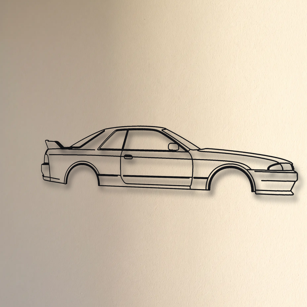 Nissan Skyline GT-R BNR32 floating mount drop-shadow detail