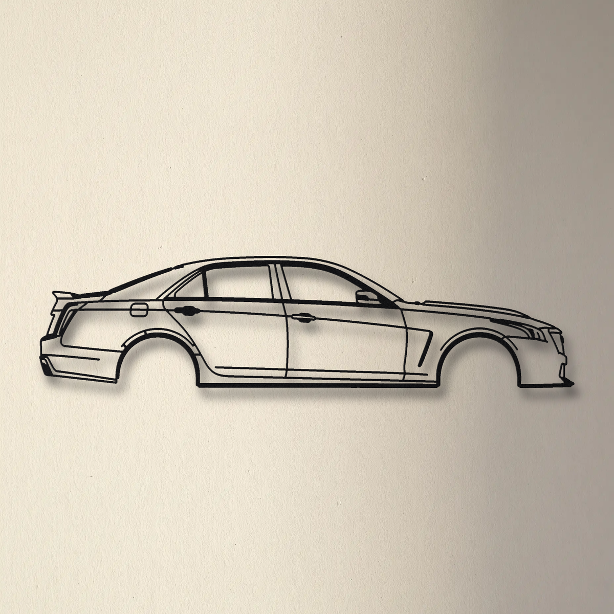 Cadillac CTS-V Gen 3 floating mount drop-shadow detail