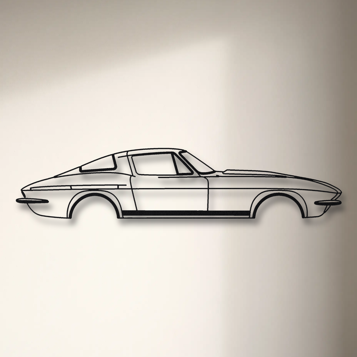 Chevrolet Corvette C2 floating mount drop-shadow detail