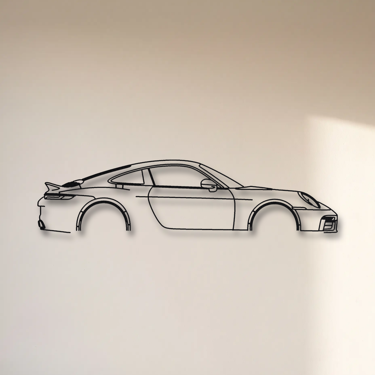 Porsche 911 Sport Classic 992 floating mount drop-shadow detail