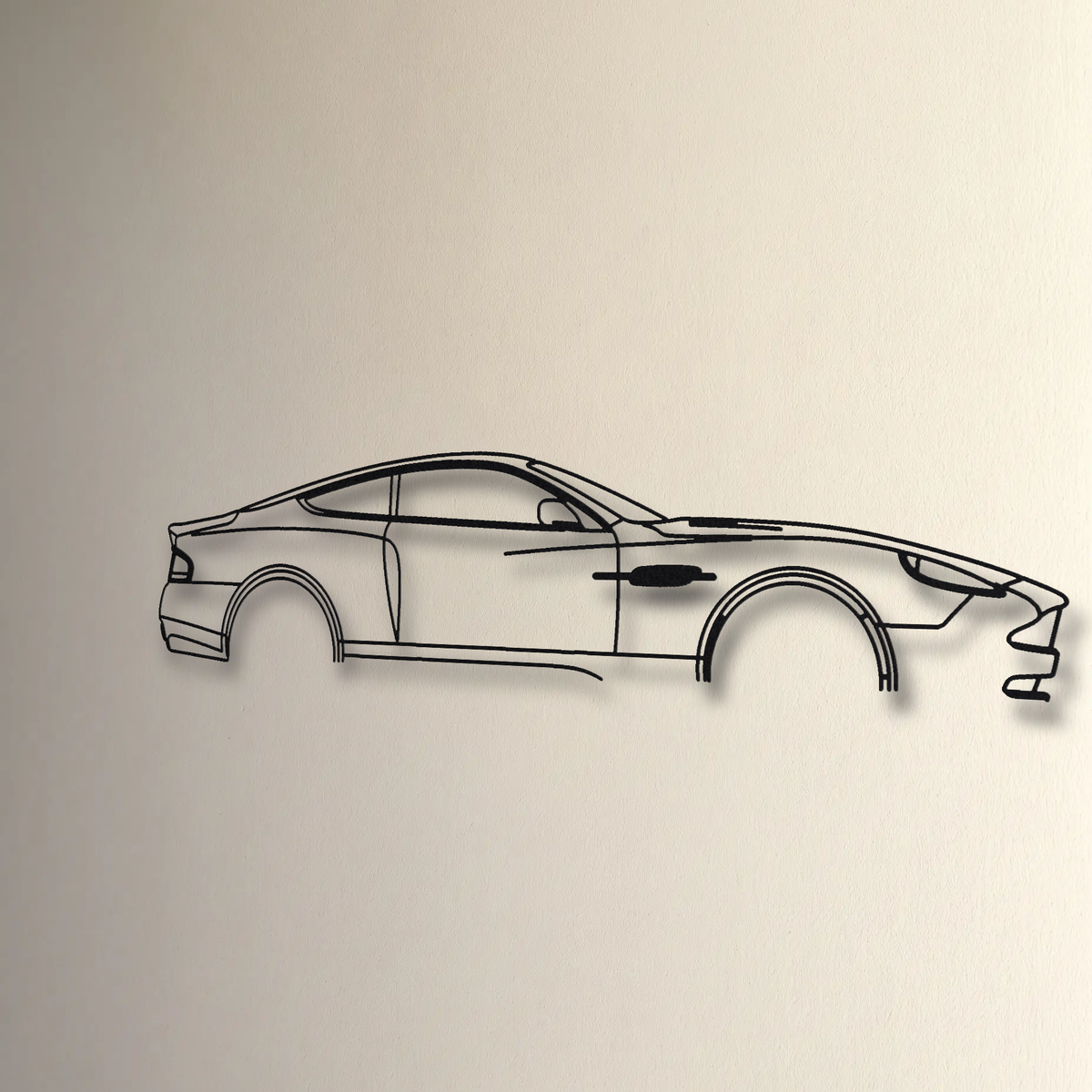 2001-2005 Aston Martin Vanquish floating mount drop-shadow detail