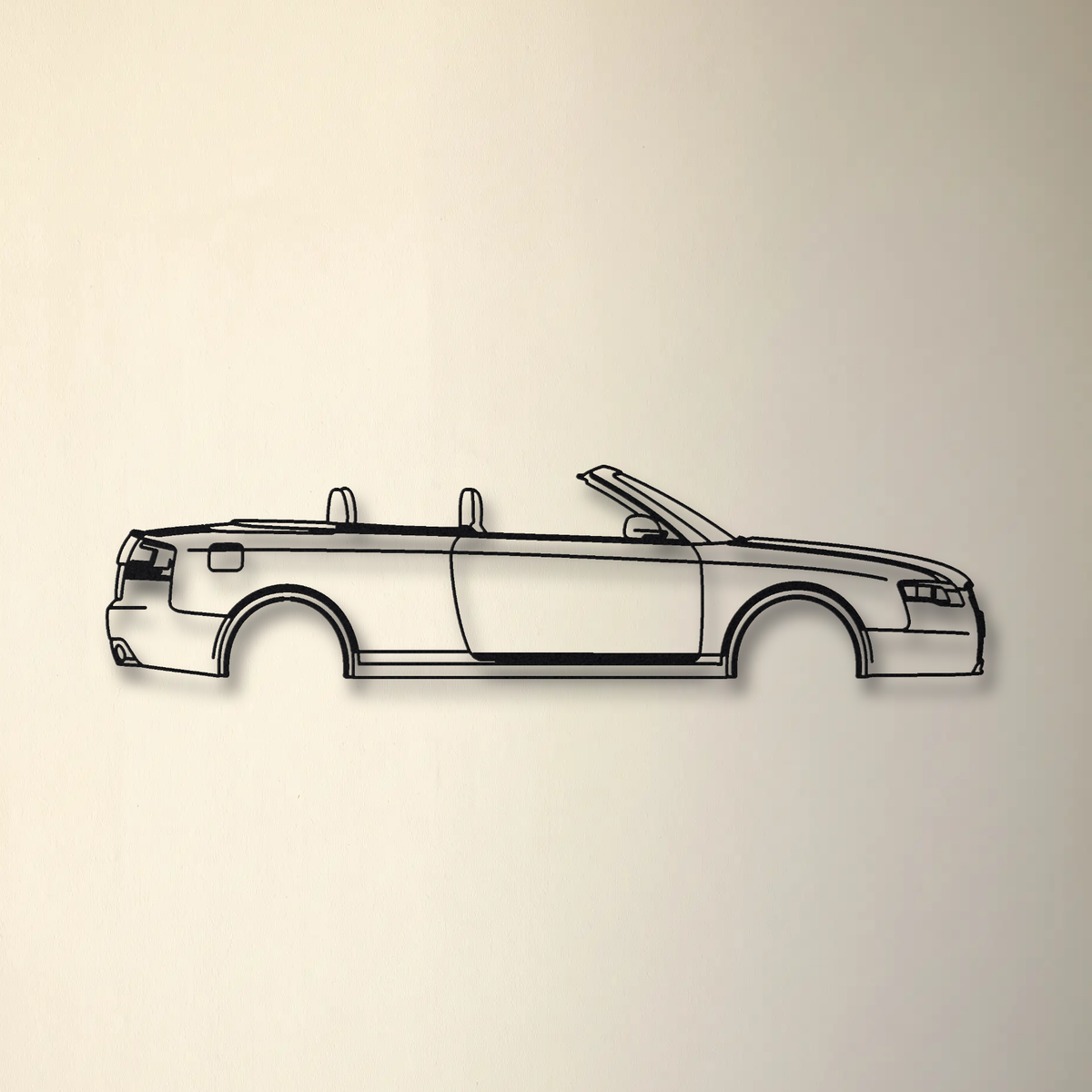 Audi RS4 Cabriolet B7 floating mount drop-shadow detail