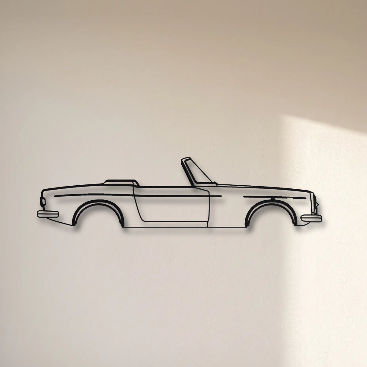 Honda S800 floating mount drop-shadow detail
