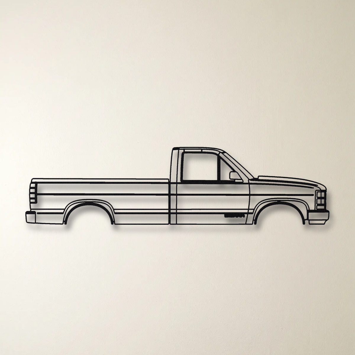 GMC Sierra K2XX floating mount drop-shadow detail